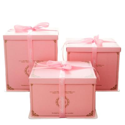 China New KCCB Cake Box Custom Size Disposable Plastic Cake Packaging Translucent Creative Gift Box for sale