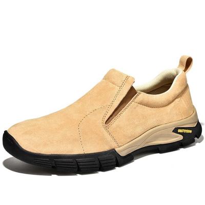 China Cushioning Slip-On High Quality Anti-Skid Lazy Rugged Suede Base Flat Rise Shoes For Men's Casual Climbing Shoes With Sofe Cushioning for sale