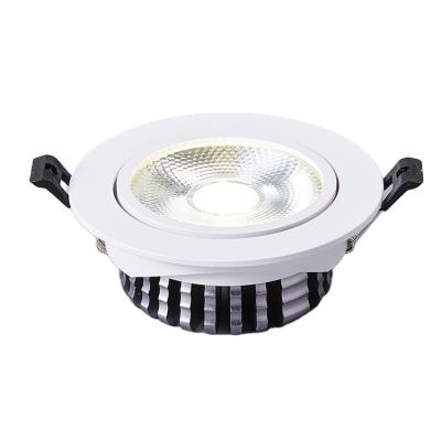 China Custom Aluminum Embedded Ceiling Spotlight Modern Hotel Home 20W Led COB Downlight for sale