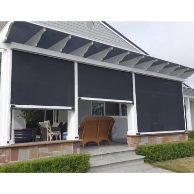 China Amazon Coastal Hit Waterproof Remote Control Zipper Track Solar Outdoor Roller Blinds for sale