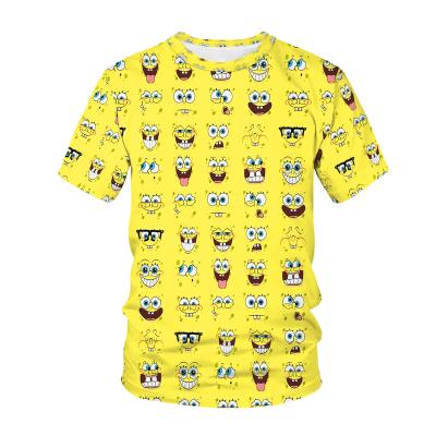 China Breathable Made in China Cartoon Pattern T-shirt Sublimation Printing Polyester Sublimation Blanks Girls T Shirts for sale