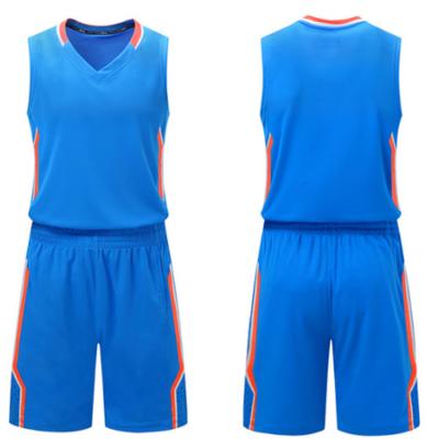 China NGT Youth Boys Antibacterial Basketball Uniforms Kit Sport Game Basketball Clothes Blue Color for sale