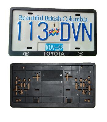 China Hot-selling custom high quality eco-friendly square style/logo license plate frame license plate holder with silk-screen style for sale