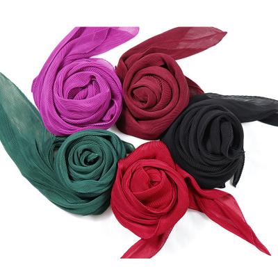 China 2020 New Leisure Fashion Women's Solid Color Scarf Polyester for sale