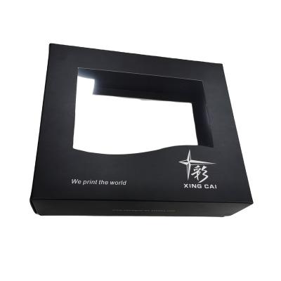 China Manufacturer Hot Sales Luxury Recyclable Black Gift Paper Boxes For Cosmetic Wholesale Custom for sale