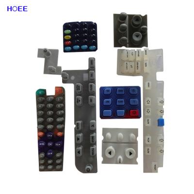 China Industrial Equipment Silicone Rubber Membrane Keyboard Custom Color Push Button Digital Membrane Switch for sale