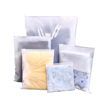 China Recyclable Customized Printed Underwear Frosted Zip Lock Clothing Packaging Plastic Bags With Logo for sale