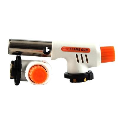 China Micro Flame Gun TQ-807B Butane Gas Welding Torch Mini Flamegun Camping Kitchen Gun for sale