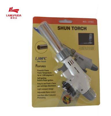 China Factory Price Hot Sale Plactic Unique Design Gas Torch Flame Gun Butane Welding Flame Gun for sale