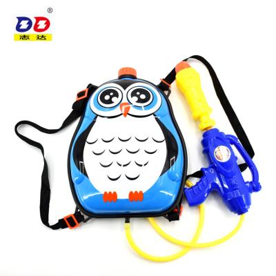 China Large Capacity Water Gun Boys and Girls Long Shooting Owl Backpack Water Gun Outdoor/Game for sale