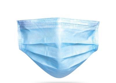 China Comfortable Blue 3 Ply Face Mask , Disposable Face Mask CE Certificate for sale