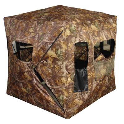 China Hot Sale High Capacity Portable Camouflage Outdoor Waterproof Portable Ground Noise Double Up Camouflage Hunting Tents for sale