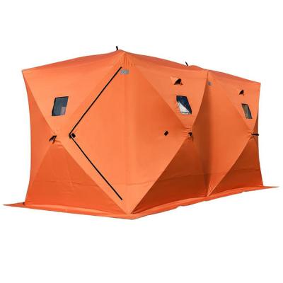 China Hot Selling Outdoor Snow Field Nail Amazon Winter Insulated Ice Fishing Tent 6 Person Fishing Winter Camping Tents For Sale for sale