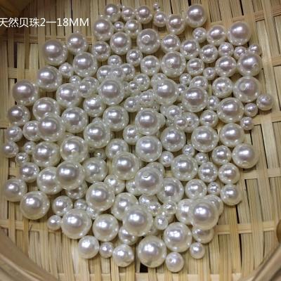 China DIY Jewelry Accessory (100 Pieces Per Pack) 2~16mm Half-hole Natural Shell Beads Electroplated Pearl Color DIY Jewelry Findings Loose Beads for sale