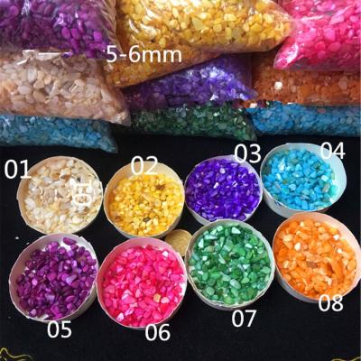 China Nail Products Beauty Nail Art 8 Colors 1Kg Per Pack Natural Freshwater Shell Fragments Thin Shell Fragments Nail Beauty Irregular Patch for sale