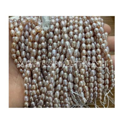 China Jewelry Making Factory Wholesale 4MM Purple Millet Beads Freshwater Pearl Dressing Bracelets Necklaces Shapes DIY Jewelry Accessories Loose for sale