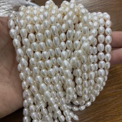 China Jewelry Making Factory Wholesale 5~6MM Freshwater Millet Rice Beads Beads Bracelets Necklaces Shape DIY Jewelry Accessories Loose Beads for sale