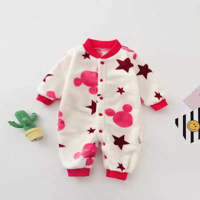 China New breathable newborn spring and fall flannel jumpsuit. baby overalls for sale