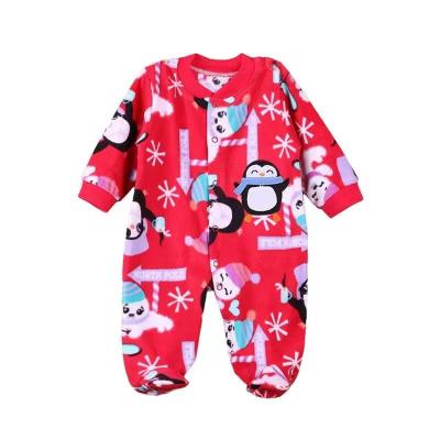 China New Breathable Newborn Spring And Autumn Flannel Overalls With Foot Cover Baby Overalls for sale