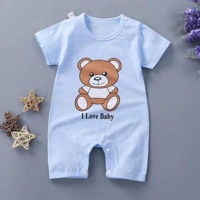 China New Breathable Cotton Baby Boy Shorts Sleeve Unisex 100% Cotton Baby Overalls for sale