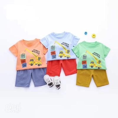 China Children's Breathable Cotton Boy Shorts Cartoon Short Sleeve SuitFactory Direct Selling for sale