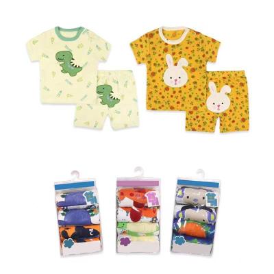 China Lovely new fashion baby cotton cartoon short sleeve suit, baby suit for sale