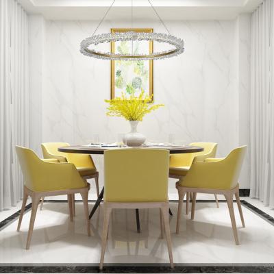 China Kitchen Adjustable Indoor Restaurant Chandelier Ring Gold Length Modern Decorative Hanging Crystal Pendant Light for sale