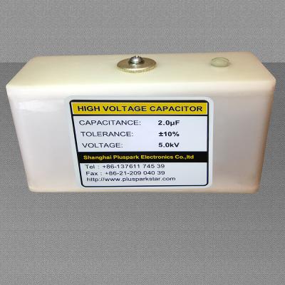 China General Purpose Capacitor 5kV 2uF Dual Discharge Pulse Finished Plastic for sale