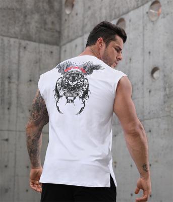 China Hot Selling Anti Wrinkle Vest Men's Anti Wrinkle Pump Casual Sports Fitness Training Solid Mens Tops Cotton Tee Wholesale Custom OEM ODM for sale