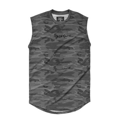 China Large Size Quick Dry Men's Sport Training Sleeveless Running T-shirt Breathable Fitness Vest Style For Men Wholesale OEM ODM for sale