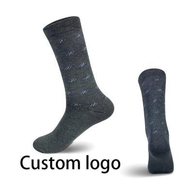 China 2020 New OEM Design QUICK DRY Solid Color Business Simple Spotted Dress Socks Blue Black White Cotton Crew Men Socks for sale