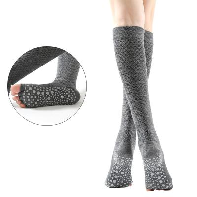 China Wholesale antibacterial premium cotton compression stockings comfortable non to slip the simpsons pilates yoga toe socks pantyhose/tights for sale