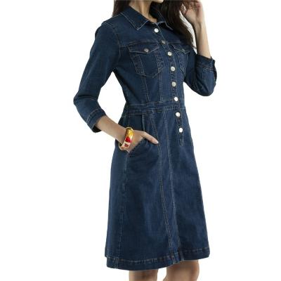 China SKYKINGDOM Breathable New Fashion Sexy Jeans Dresses Long Sleeve Blue Jeans Dresses Denim Women for sale