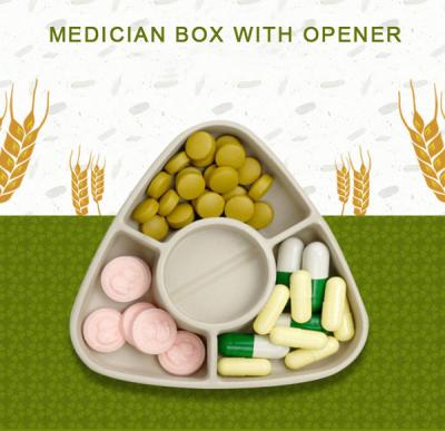 China 3 compartment pill box travel pill storage box medicine box with cutter and bottle opener for promo SZ-02 for sale