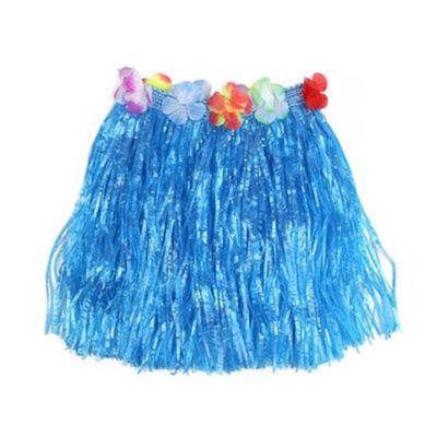 China Festival Decoration Selection Grass Skirt Luau Polynesian Dance Skirts Hawaiian Hibiscus Elastic Flowers For Hawaiian Luau Party for sale