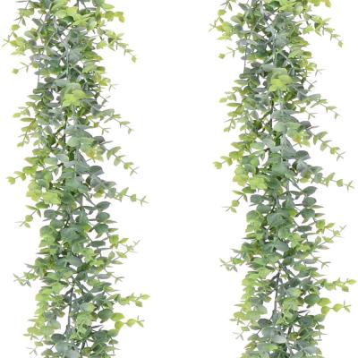 China Festival Decoration 2 Pcs Artificial Eucalyptus Vines Garland For Wedding Backdrop Arch Decor Decoration for sale