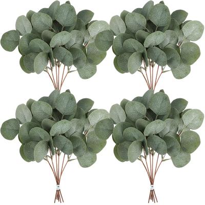 China Festival Decoration Artificial Greenery Eucalyptus Stems Plant Branches For Vases Arrangement Bouquets Wedding Decoration for sale