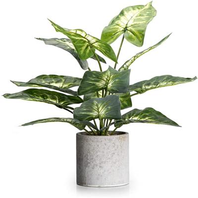 China Festival Decoration Artificial Potted Green Leaf Taro Plant for Home Office Decoration for sale