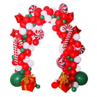 China Party Decoration 172 Pieces Christmas Balloon Garland Arch Kit with Red White Christmas Candy Balloons for Christmas Party Decorations for sale