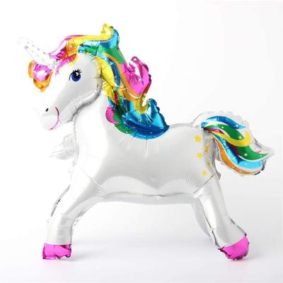 China Party Decoration Unicorn Self Stand Horse Animal Balloons Securely for Unicorn Birthday Party Decorations for sale