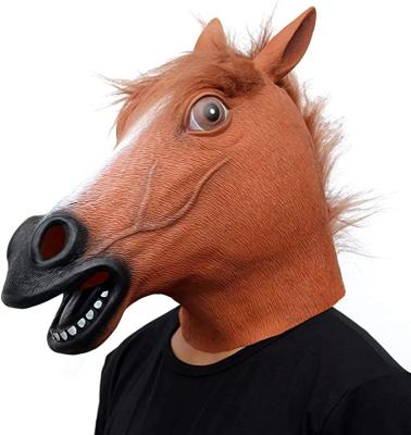 China Wholesale Halloween Horse Mask Dress Up Horse Head Masks For Adults Men Fancy Dress for sale