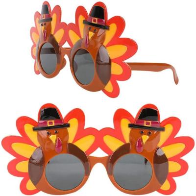 China Festival Decoration Thanksgiving Turkey Sunglasses Prop Cartoon Glasses For Thanksgiving Day Party Decoration for sale