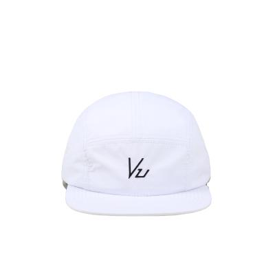 China JOINT Bill Custom 5 Panel Cap Unstructured Flat Panel Cap 5 Panel Cap With Plastic Closure for sale