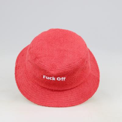 China 2020 Popular Custom Short Brim Fisherman Hat Red Logo Image Embroidery Bucket Hat for sale