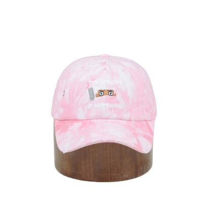 China 2020 New Fashion Loose Logo Embroidery Dad Hat Washed Women'S COMMON Colorful Baseball Caps Tie Dye Outdoor for sale