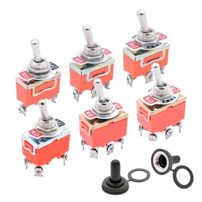 China Latching Electrical Industrial E-TEN 2 3 Position 3pin 6pin 15A 250V Boat Toggle Button Switch On Off On Screw Terminal SPDT DPDT Switch for sale