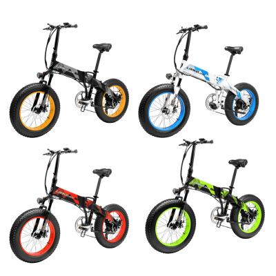 China Luxury X2000 Plus 20 Inch Snow Bike Electric Fat Tire Bicycle 48V Front And Rear Hydraulic Disc Brake for sale