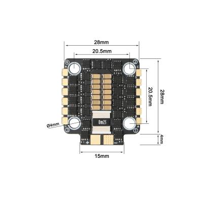 China RC Model Flashhobby XSD 20A BLHeli_S Brushless ESC 2-4S 4 in 1For FPV Racing Micro Drone for sale