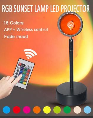 China Modern USB RGB 3W 5W Floor Spotlight Led Table Lamp Rainbow Sunset Light For Living Room for sale