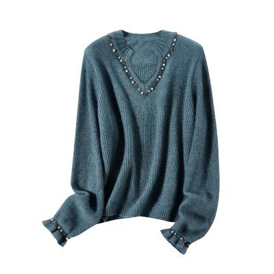 China Anti-wrinkle Sweater Woman Autumn Winter 2022 new knitted sweater temperament high-end cashmere sweater for sale